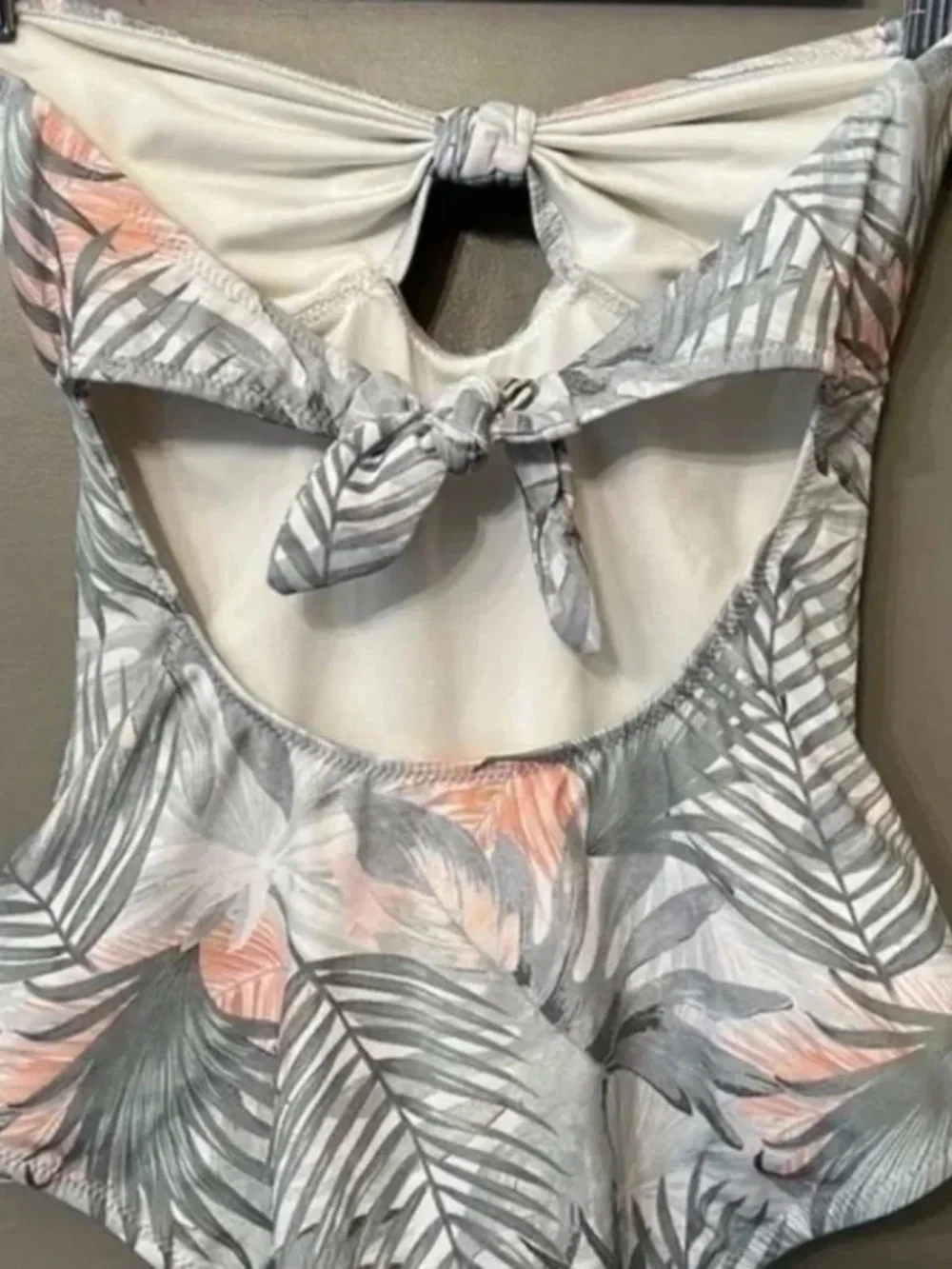 Eberjey Lulu Palmera Tropical Leaf One Piece Cutout Swimsuit Size Small